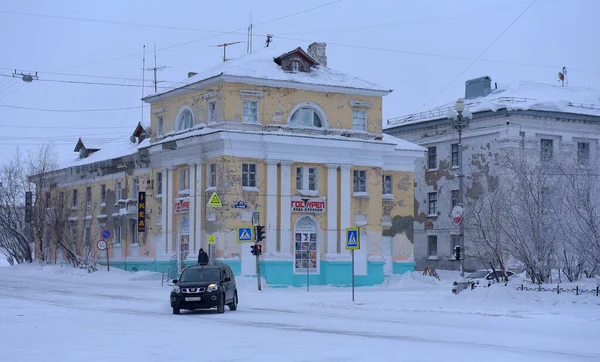 Ryssland Vorkuta 2021 Vorkuta Vintern Norr Ryssland — Stockfoto