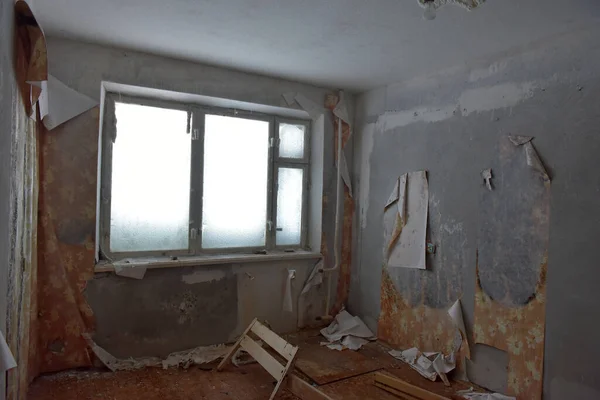 Rússia Vorkuta 2021 Cidade Abandonada Perdida Perto Vorkuta Apartamentos Abandonados — Fotografia de Stock