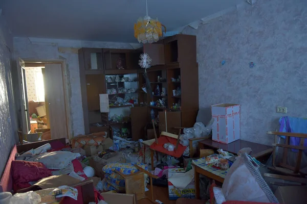 Rusia Vorkuta 2021 Orașul Abandonat Pierdut Lângă Vorkuta Abandonat Apartamentele — Fotografie, imagine de stoc