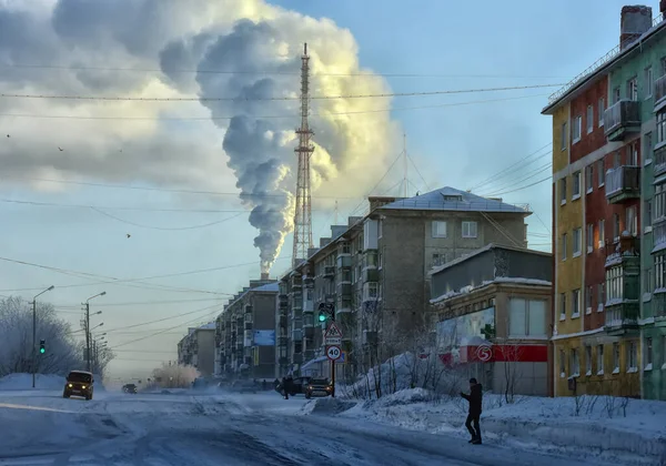 Russie Vorkuta 2021 Mono Ville Dans Nord Russie Vorkuta Images De Stock Libres De Droits