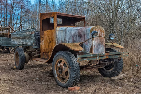 Russie Saint Pétersbourg 2021 Camion Soviétique Gaz Polutorka Une Exposition — Photo