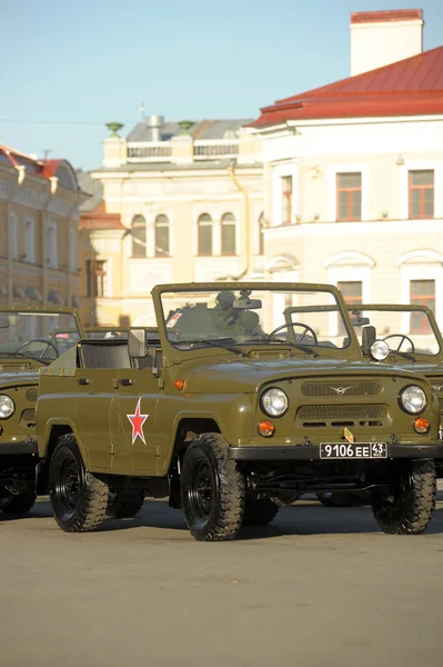 Russia Petersburg 2016 Uaz Military Vehicle Preparation Victory Parade — Stock Photo, Image