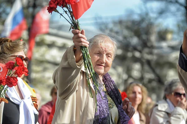 Ryssland Petersburg 2014 Veteraner Och Blockadsoldater Vid Paraden Det Stora — Stockfoto