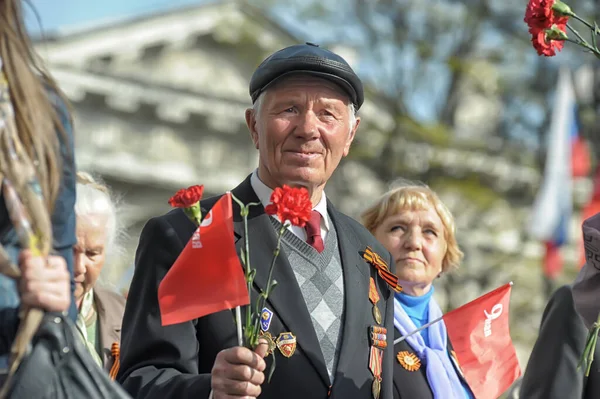 Ryssland Petersburg 2014 Veteraner Och Blockadsoldater Vid Paraden Det Stora — Stockfoto