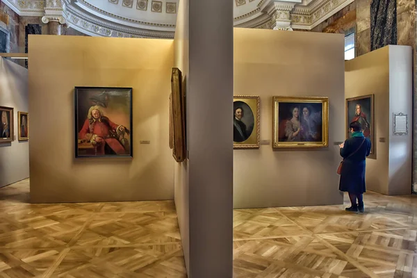 Russland Petersburg 2014 Michailowsky Castle Museum Und Gemälde Den Wänden — Stockfoto