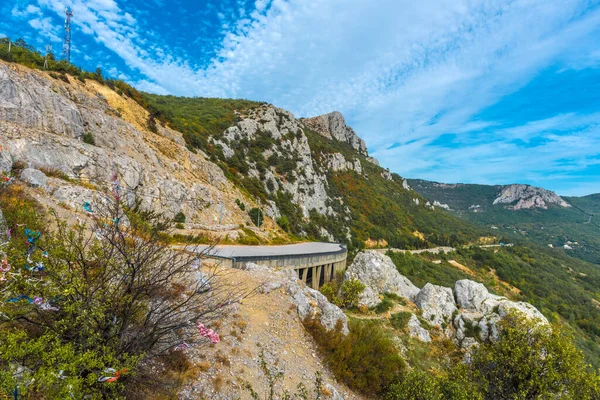 Laspi Bergpas Uitzicht Tunnel Garin Mikhailovsky Klif Krim — Stockfoto