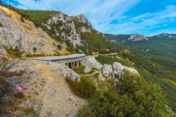 Laspi Bergpas Uitzicht Tunnel Garin Mikhailovsky Klif Krim — Stockfoto