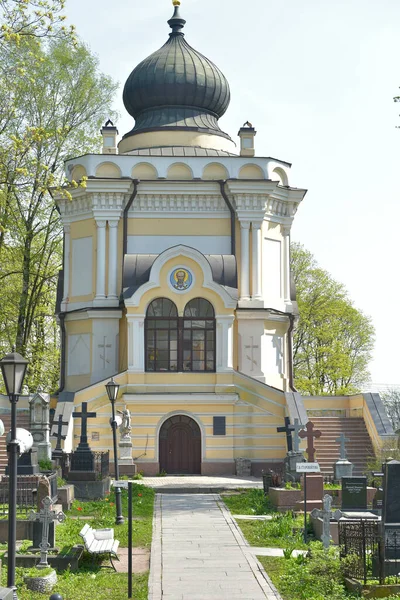 Saint Pétersbourg Russie 2021 Monuments Cimetière Nikolskoe Église Saint Nicolas — Photo