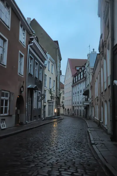 Estonia Tallin 2016 Las Calles Desiertas Del Viejo Tallin Temprano —  Fotos de Stock