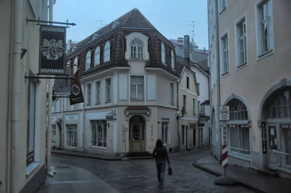 Estonia Tallinn 2016 Deserted Streets Old Tallinn Early Morning — Stock Photo, Image