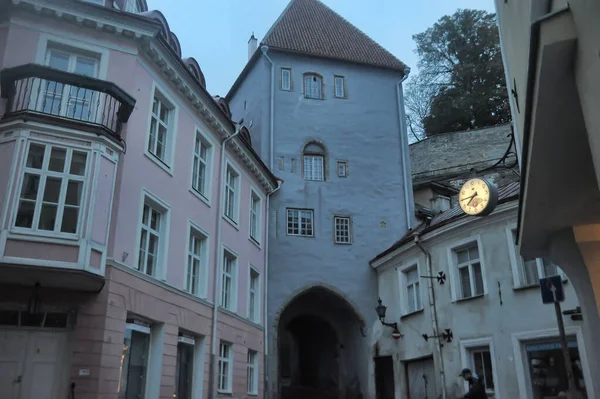 Estonia Tallin 2016 Las Calles Desiertas Del Viejo Tallin Temprano —  Fotos de Stock