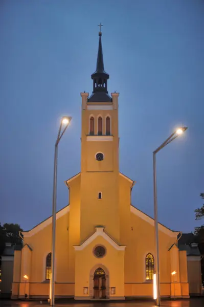 Tallinn Estonia 2016 John Lutheran Church Built 1867 — Zdjęcie stockowe