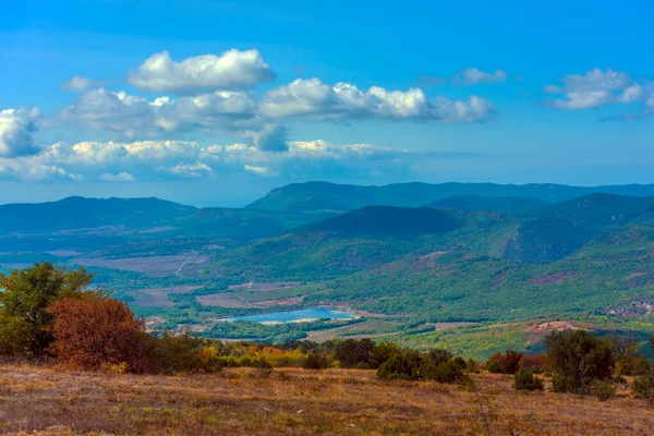 Prachtig Landschap Uitzicht Vroege Herfst Bergen Krim Baydar Valley — Stockfoto