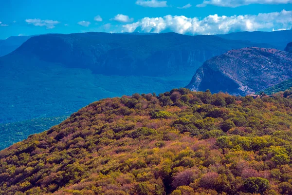 Krásný Výhled Krajinu Podzimních Horách Krym Baydar Valley — Stock fotografie