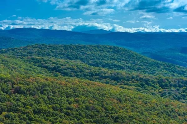 Belle Vue Sur Paysage Début Automne Montagnes Crimée Baydar Valley — Photo