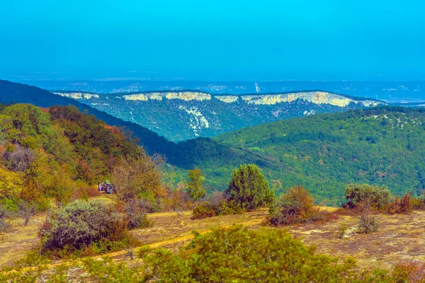 秋初的美丽风景克里米亚Baydar山谷 — 图库照片