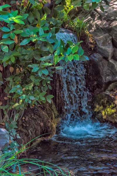 Cascada Artificial Parque Vorontsov Ciudad Yalta Península Crimea —  Fotos de Stock