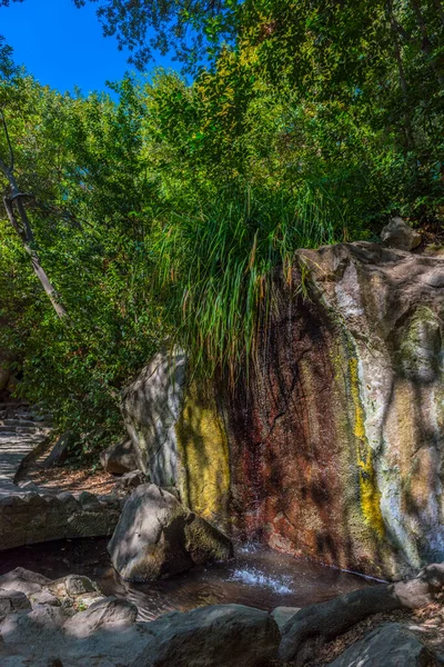 Artificial Waterfall Vorontsov Park City Yalta Crimean Peninsula — Stock Photo, Image