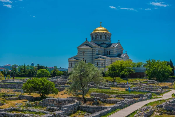 2021 Krím Szevasztopol Történelmi Régészeti Rezervátum Tauric Chersonesos Szent Vladimir — Stock Fotó