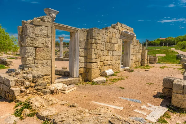 Crimea Sevastopol 2021 Museum Reserve Chersonesos Tauride Ancient Polis Founded — Stock Photo, Image