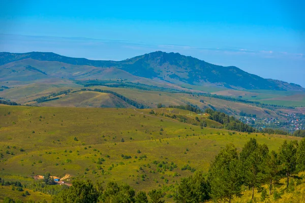 Paysage Été Avec Des Collines Des Montagnes Altaï Montagne Altaï — Photo