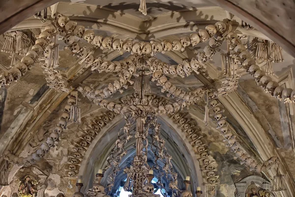 Dekoration Människoben Och Skallar Bone Church Eller Sedlec Ossuary Kostnice — Stockfoto