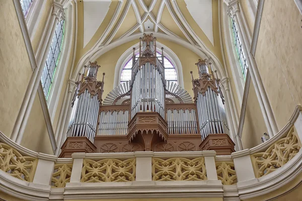 Kutna Hora Czech Republic September 2019 Órgão Igreja Catedral Assunção — Fotografia de Stock