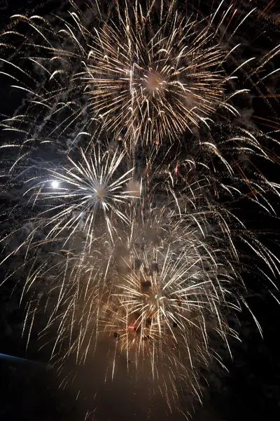 Fireworks in the dark sky — Stock Photo, Image