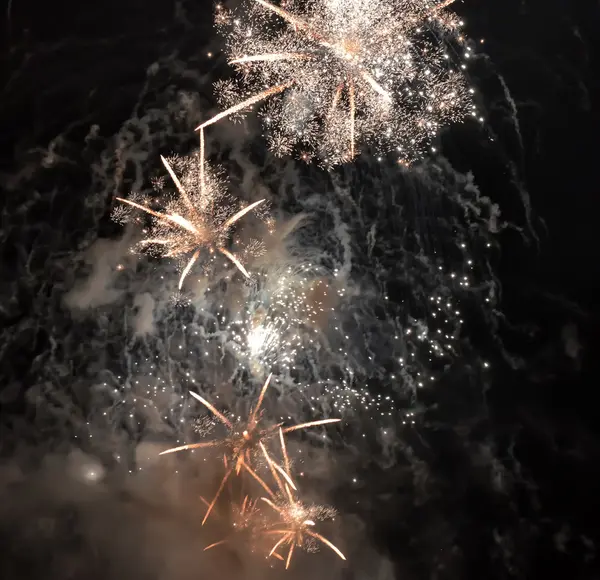 Fireworks in the dark sky — Stock Photo, Image