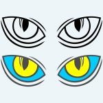 Black cat silhouette — Stock Vector © Kreativ #11445931