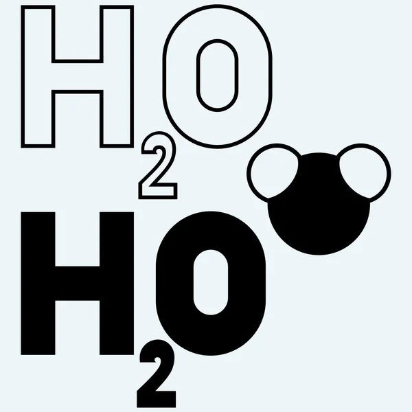 H2O symbool. Vector — Stockvector