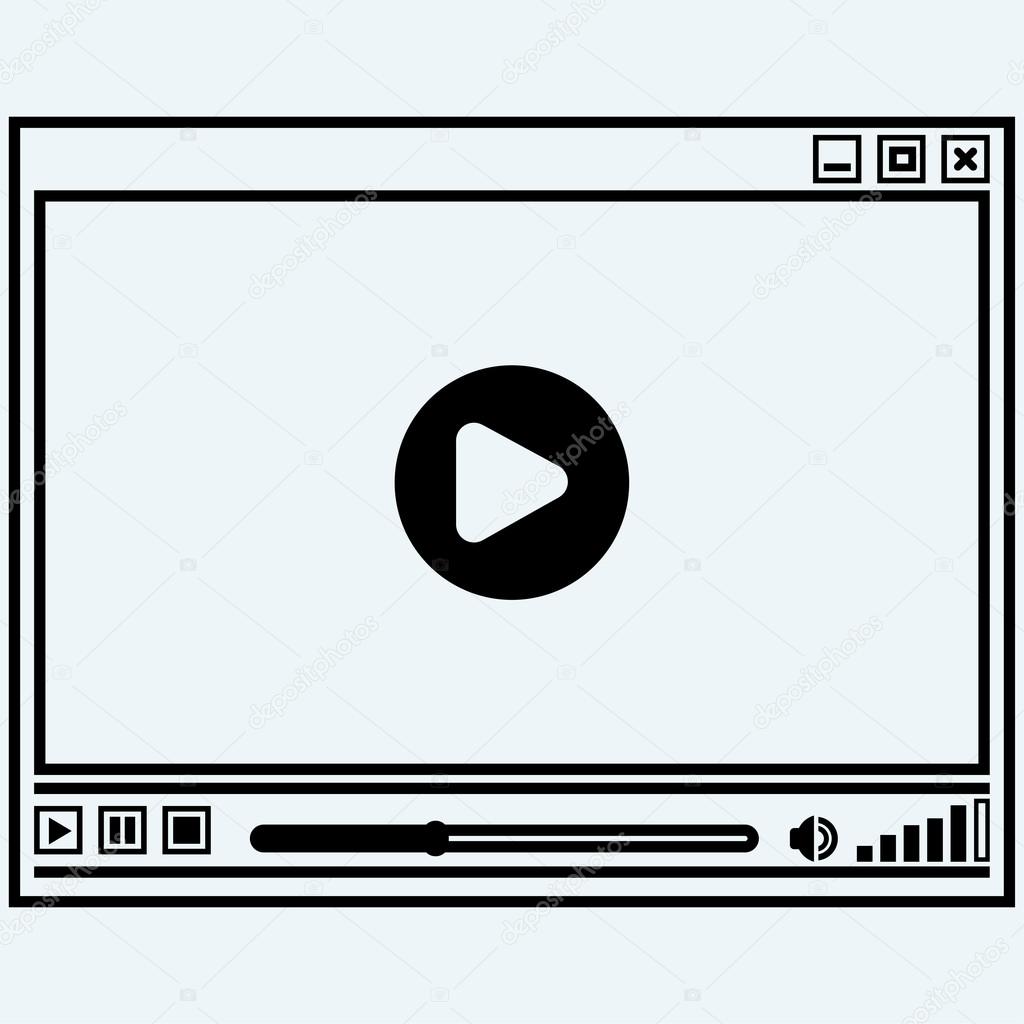 Abstract symbol of video player