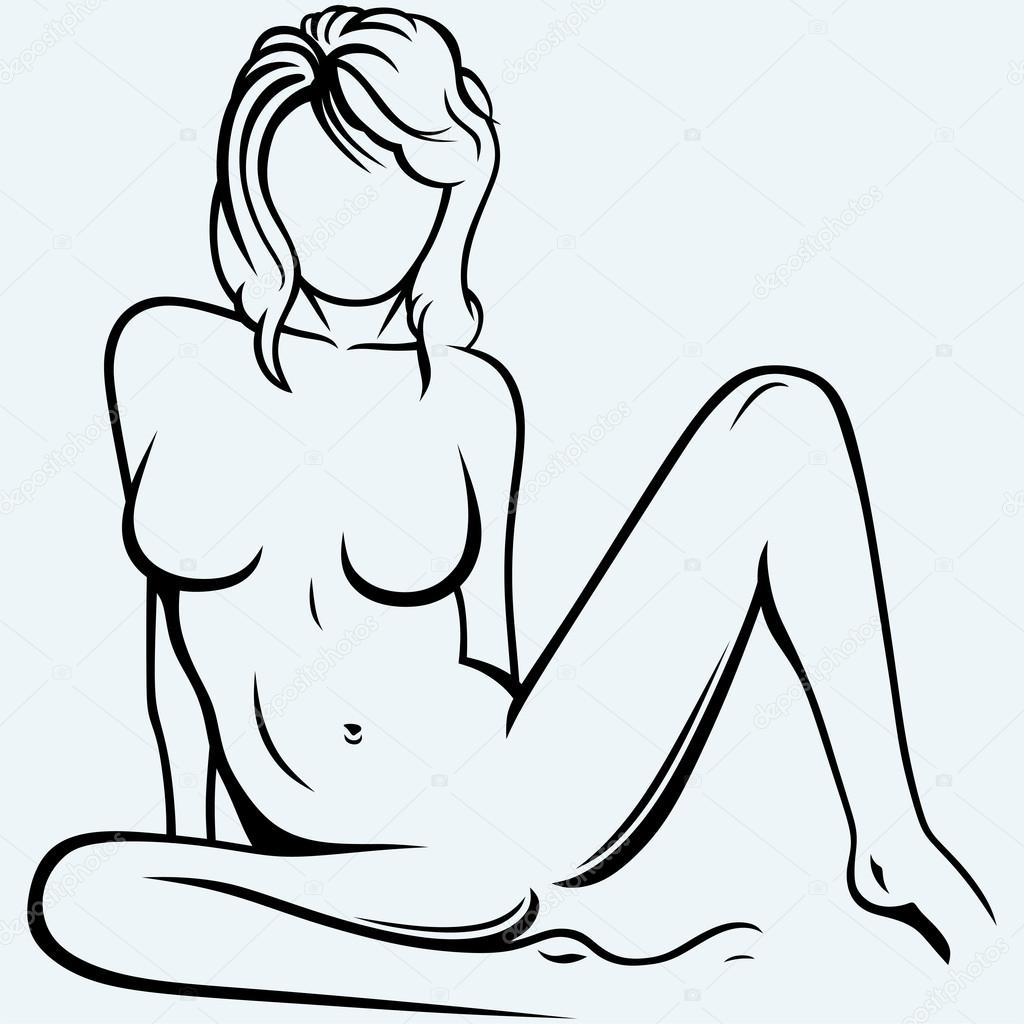 DepositphotosSexy nude girl posing lying Stock