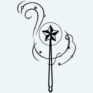 Sihirli değnek. Vektör