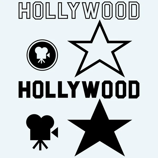 Hollywoodská symbol. Vektor — Stockový vektor