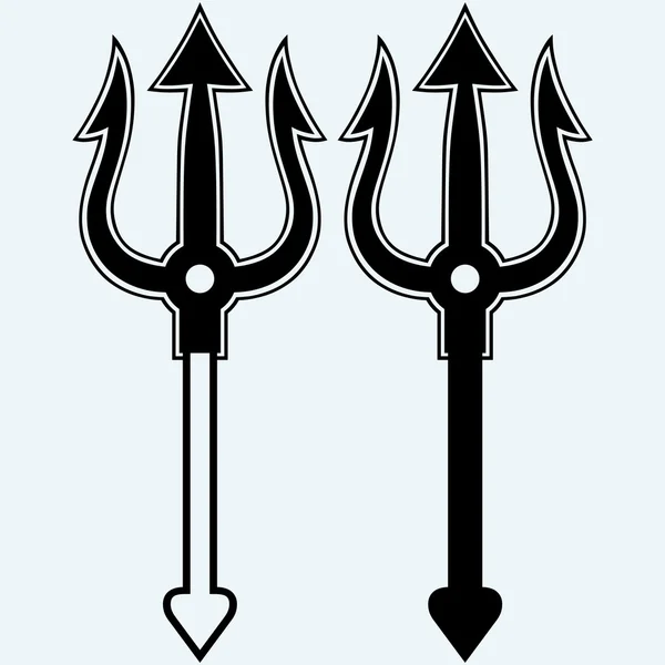 Symbole du trident. Vecteur — Image vectorielle