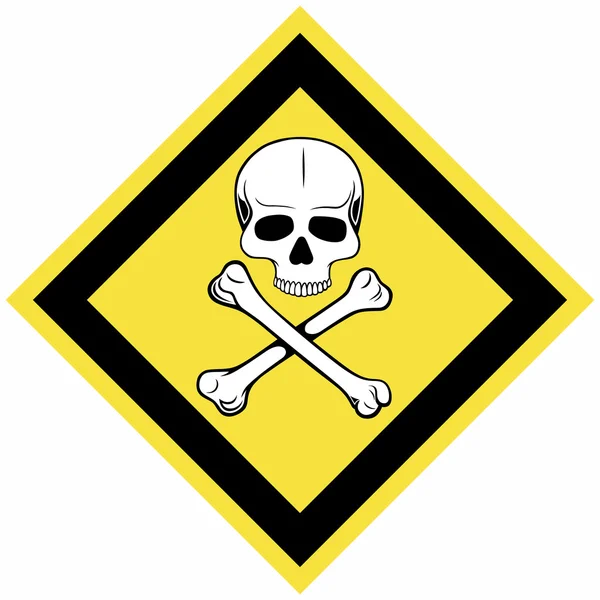 Skull and crossbones symbool — Stockvector