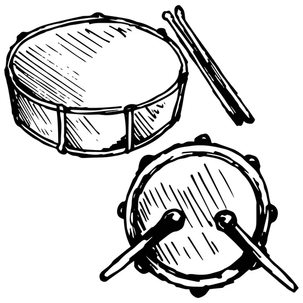 Drum set. Vector — Stock Vector