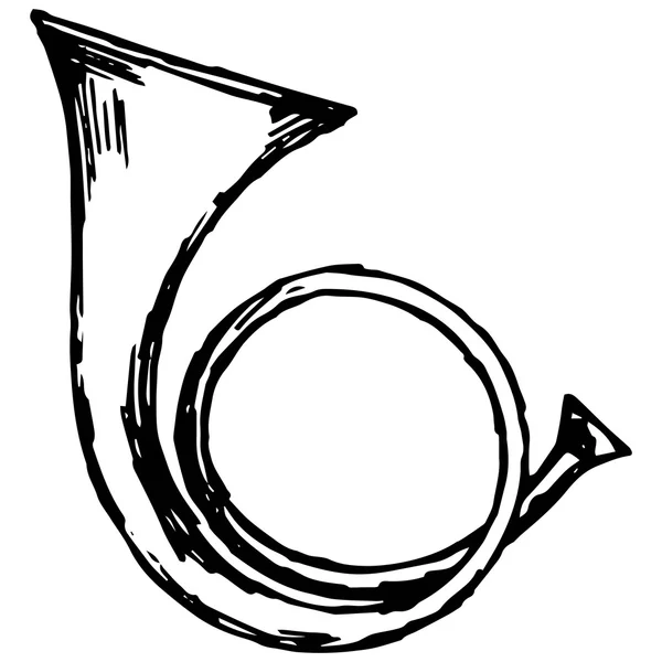 Militära trumpet. Vektor — Stock vektor