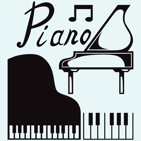 Grand piano. Vektor — Stock vektor