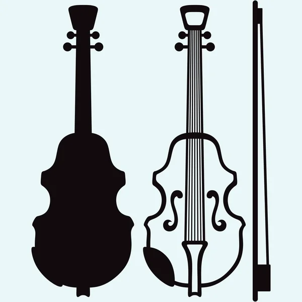 Violin, Musical string instrument — Stock Vector