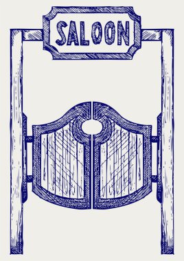 Eski Batı sallanan bir salon kapıları