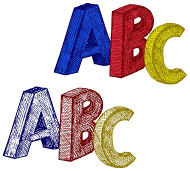 Alfabesi ile A, B, C