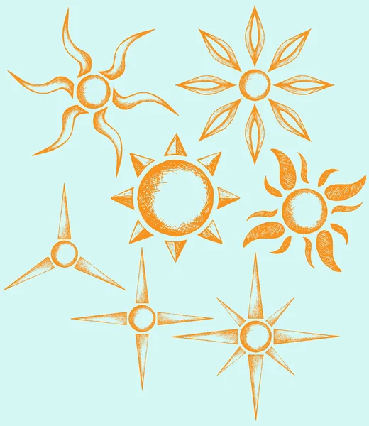 Different Sun — Stock Vector