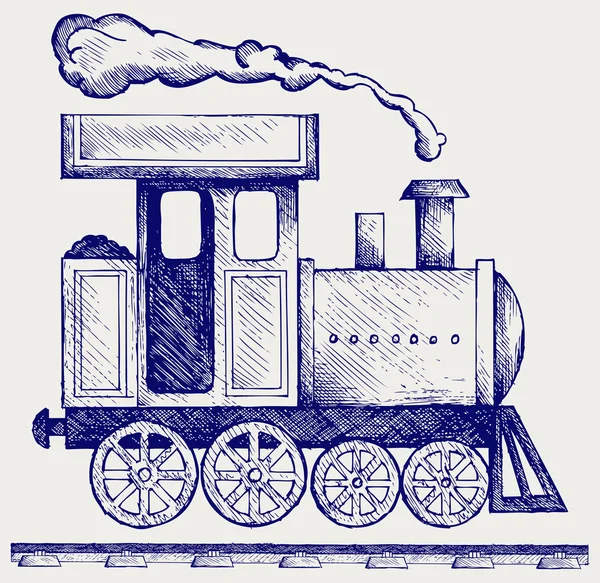野生の西の蒸気機関車 — ストックベクタ