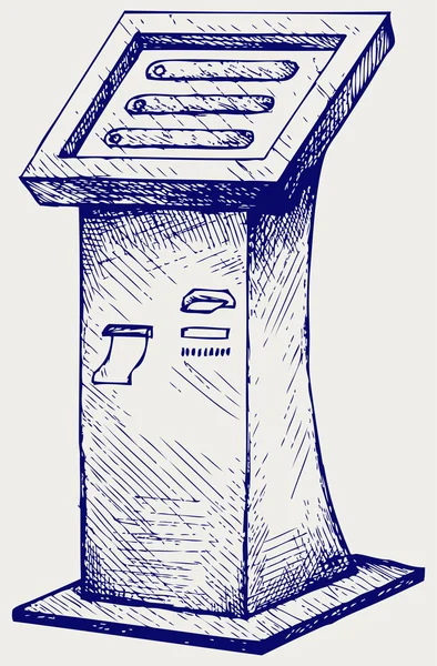 Interactieve informatiekiosk — Stockvector