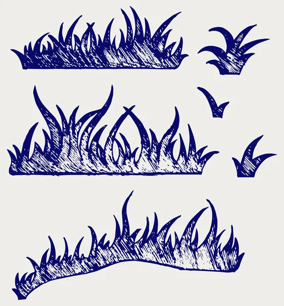 Hierba silueta — Archivo Imágenes Vectoriales
