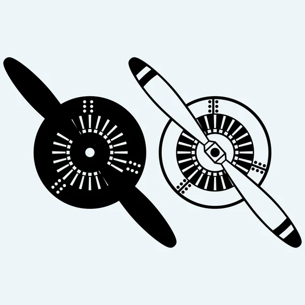 Flugzeugpropeller — Stockvektor