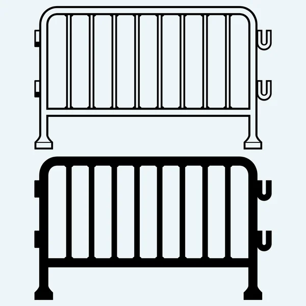 Steel barricades — Stock Vector