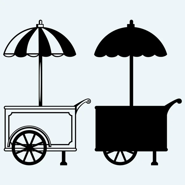 Ice cream cart — Stock Vector